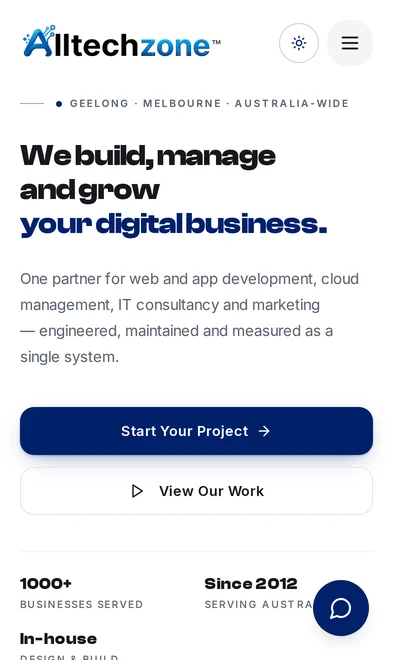 AllTechZone mobile view