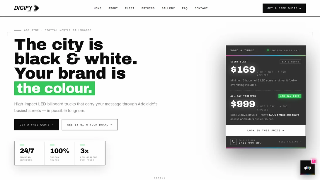 Digifyads desktop website view