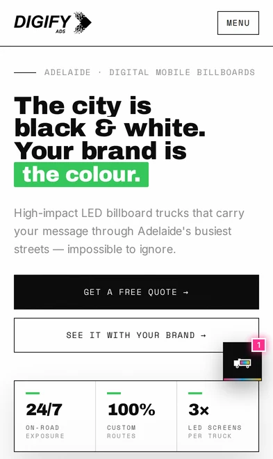 Digifyads mobile view