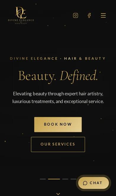 Divine Elegance mobile view