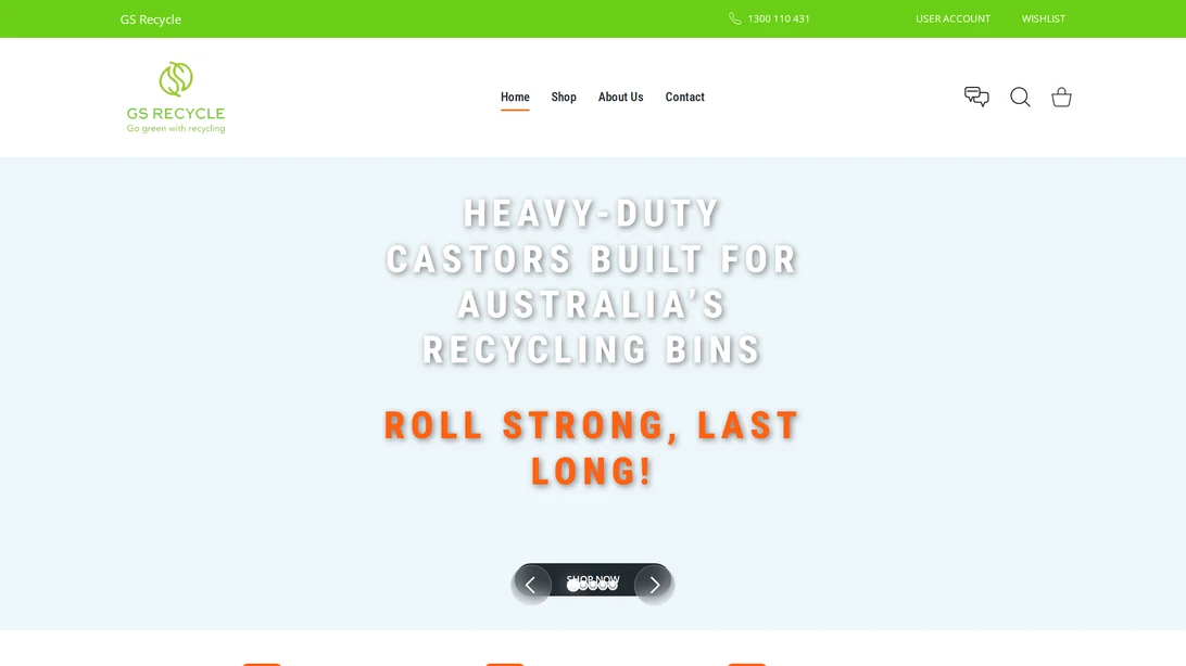 GS Recycle desktop website view