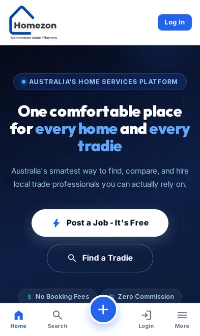 Homezon mobile view