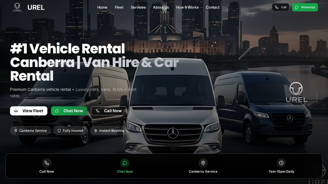 UREL desktop website view